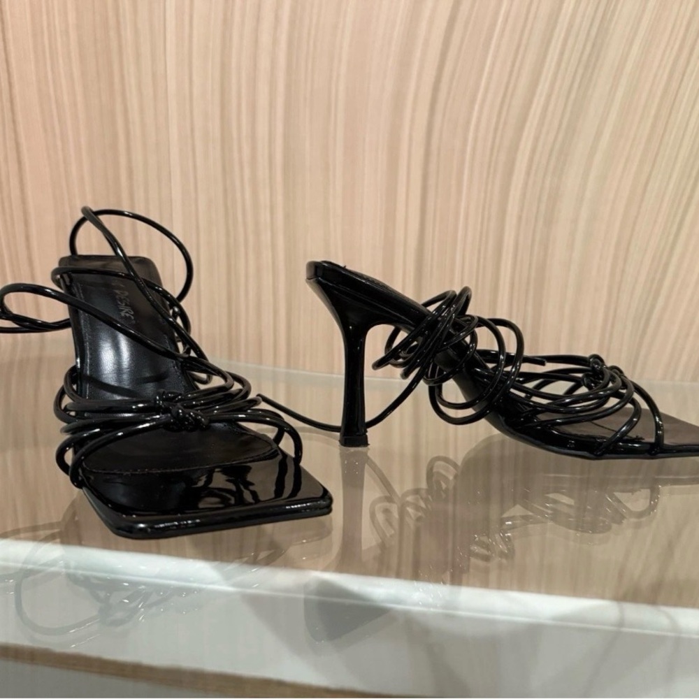 Elegant Black Strappy Heels